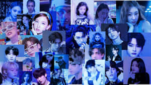 Cybercore Collage Kpop Artists Wallpaper