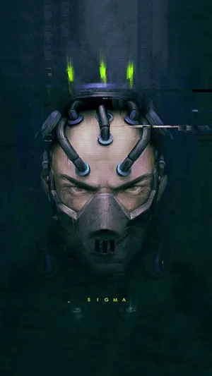 Cybernetic Head Portrait Sigma Wallpaper