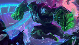 Cybernetic_ Hulk_ Charging_ Forward Wallpaper