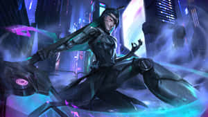 Cybernetic_ Kayn_in_ Action Wallpaper