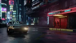 Cyberpunk 2077 Hd Motal Car Wallpaper