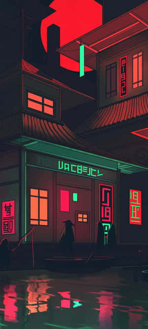 Cyberpunk_ Alleyway_ Neon_ Night Wallpaper