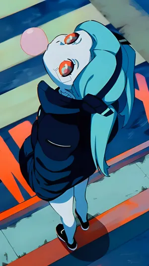 Cyberpunk Anime Character Bubblegum Wallpaper