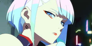Cyberpunk Anime Character Glance Wallpaper