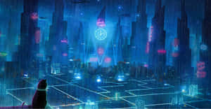 Cyberpunk_ Cityscape_with_ Cat_ Observer.jpg Wallpaper