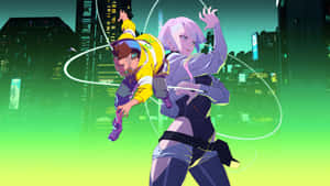 Cyberpunk_ Edgerunners_ Action_ Pose Wallpaper