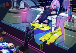 Cyberpunk Edgerunners Character Relaxing Wallpaper