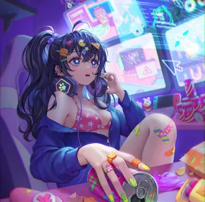 Cyberpunk Gamer Girl Pfp Wallpaper