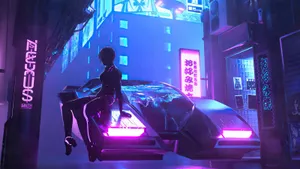Cyberpunk Neon Pink Aesthetic.jpg Wallpaper