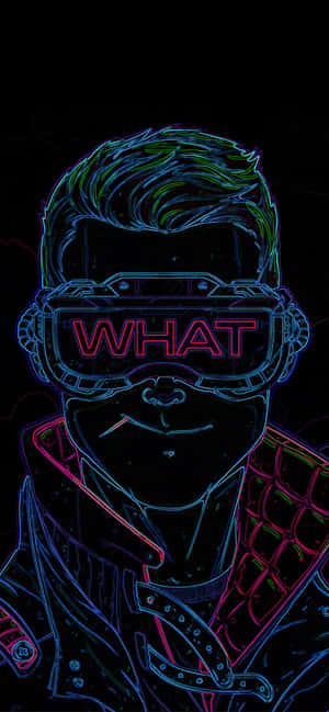 Cyberpunk Neon Portrait Wallpaper