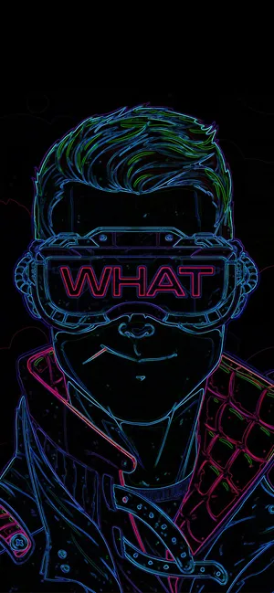 Cyberpunk Neon Portrait Wallpaper