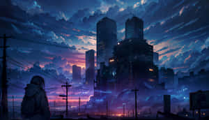 Cyberpunk_ Sunset_ Cityscape Wallpaper