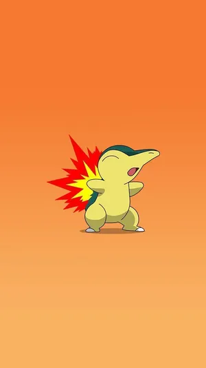 Cyndaquil Warming Up Wallpaper