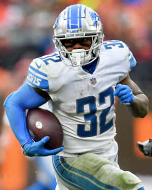 D Andre Swift Detroit Lions Running Back Action Wallpaper