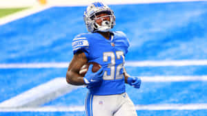 D Andre Swift Detroit Lions Running Back Action Wallpaper