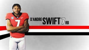 D Andre Swift Georgia Football Portrait Wallpaper