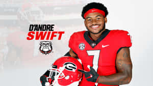 D Andre Swift Georgia Football Portrait Wallpaper