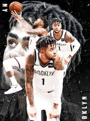 D'angelo Russell Bending Down Wallpaper