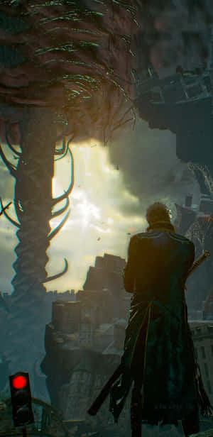 D M C5_ Hero_ Staring_at_ Qliphoth_ Tree Wallpaper