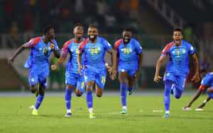 D R Congo Football Team Celebration Wallpaper