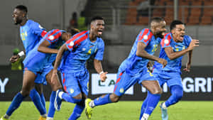 D R Congo Football Team Celebration Wallpaper