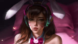 D.va, The Fierce Gaming Battlefield Warrior From Overwatch Wallpaper