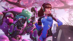 D.va, The Pro Gamer, Dominating In Overwatch Wallpaper