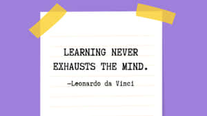 Da Vinci Education Quote Wallpaper