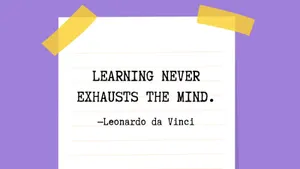 Da Vinci Education Quote Wallpaper