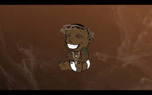 Dababy Cartoon Giggling Wallpaper