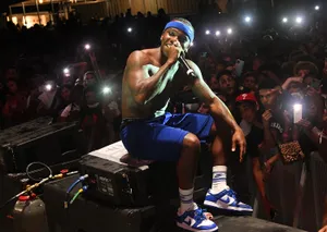 Dababy Orlando Amphitheater Concert Wallpaper