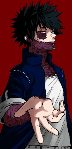 Dabi Hand Gesture Red Canvas Phone Wallpaper