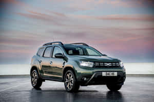 Dacia Duster Sunset Backdrop Wallpaper