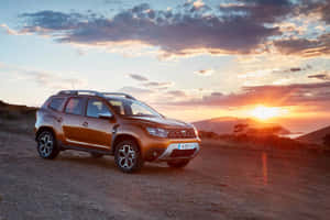 Dacia Duster Sunset Scenery Wallpaper