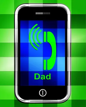 Dad Calling On The Cellphone Wallpaper