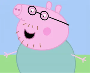 Daddy Pig Enjoying A Nice Day At The Beach. Wallpaper