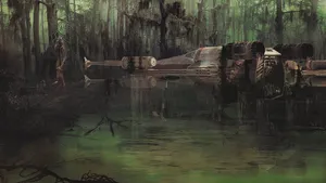 Dagobah Swamp Crash Site Wallpaper