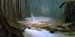 Dagobah Swamp Landing Wallpaper