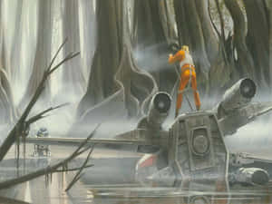 Dagobah Swamp Landing Wallpaper