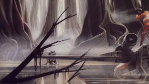 Dagobah_ Xwing_ Landing Wallpaper