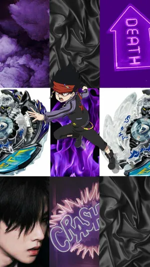 Daigo Kurogami Beyblade Collage Wallpaper