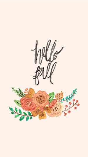 Dainty Hello Fall Iphone Wallpaper