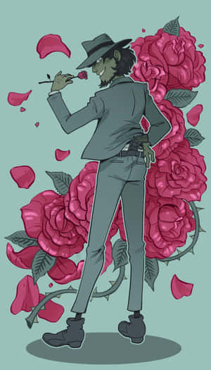 Daisuke Jigen With Cigarette And Revolver Wallpaper