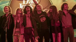 Daisy Jones And The Six Cast On Stage Wallpaper