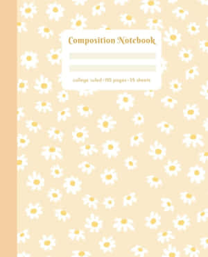 Daisy Pattern Composition Notebook Cover Wallpaper
