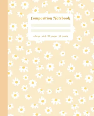 Daisy Pattern Composition Notebook Cover Wallpaper