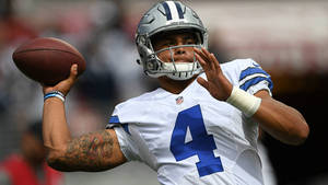 Dak Prescott Ball Throw Wallpaper