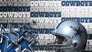 Dallas Cowboys Helmetand Logo Wallpaper Wallpaper