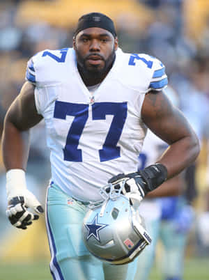 Dallas Cowboys Player77 On Field Wallpaper