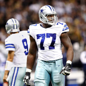 Dallas Cowboys Player77 On Field Wallpaper